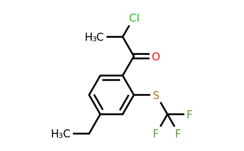 1806675-23-9 | 2-Chloro-1-(4-ethyl-2-(trifluoromethylthio)phenyl)propan-1-one