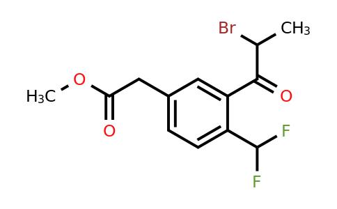 1806677-57-5 | Methyl 3-(2-bromopropanoyl)-4-(difluoromethyl)phenylacetate