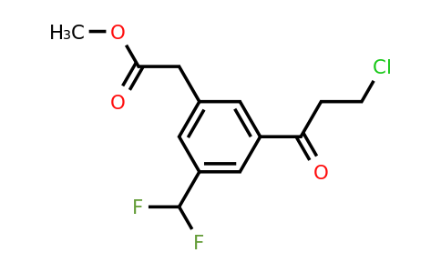 1806677-71-3 | Methyl 3-(3-chloropropanoyl)-5-(difluoromethyl)phenylacetate