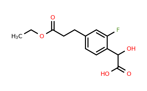 1806678-59-0 | 4-(3-Ethoxy-3-oxopropyl)-2-fluoromandelic acid