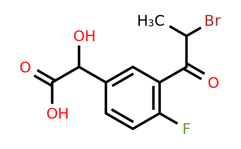 1806678-63-6 | 3-(2-Bromopropanoyl)-4-fluoromandelic acid