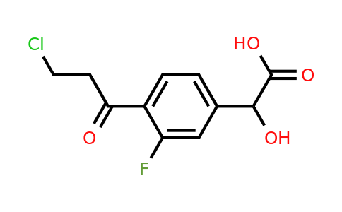 1806678-67-0 | 4-(3-Chloropropanoyl)-3-fluoromandelic acid