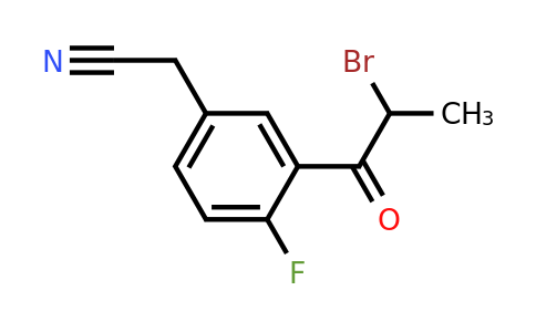 1806678-99-8 | 3-(2-Bromopropanoyl)-4-fluorophenylacetonitrile