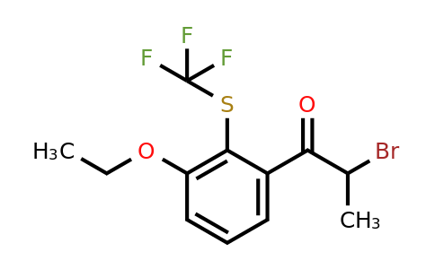 1806689-18-8 | 2-Bromo-1-(3-ethoxy-2-(trifluoromethylthio)phenyl)propan-1-one