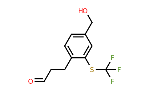 1806690-75-4 | 4-(3-Oxopropyl)-3-(trifluoromethylthio)benzylalcohol