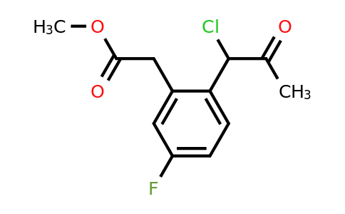 Methyl 2-(1-chloro-2-oxopropyl)-5-fluorophenylacetate
