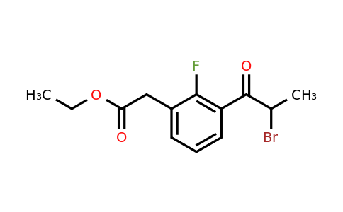 1806694-11-0 | Ethyl 3-(2-bromopropanoyl)-2-fluorophenylacetate
