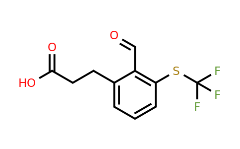 1806694-31-4 | 3-(2-Formyl-3-(trifluoromethylthio)phenyl)propanoic acid