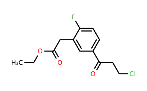 1806694-37-0 | Ethyl 5-(3-chloropropanoyl)-2-fluorophenylacetate