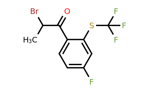 1806695-09-9 | 2-Bromo-1-(4-fluoro-2-(trifluoromethylthio)phenyl)propan-1-one