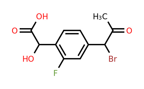 1806696-88-7 | 4-(1-Bromo-2-oxopropyl)-2-fluoromandelic acid