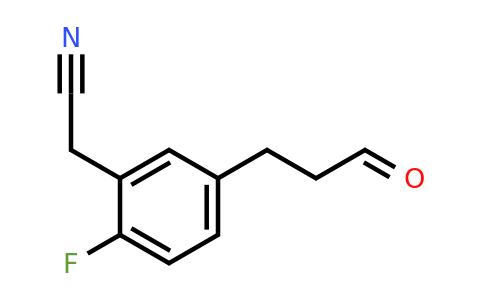 1806697-17-5 | 2-Fluoro-5-(3-oxopropyl)phenylacetonitrile
