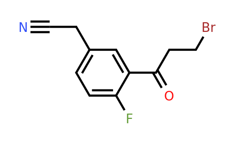 1806697-29-9 | 3-(3-Bromopropanoyl)-4-fluorophenylacetonitrile