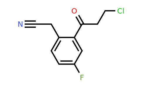 1806697-52-8 | 2-(3-Chloropropanoyl)-4-fluorophenylacetonitrile