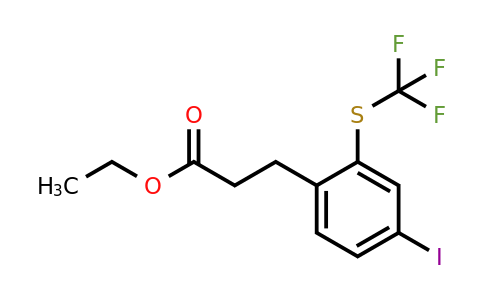 1806697-59-5 | Ethyl 3-(4-iodo-2-(trifluoromethylthio)phenyl)propanoate