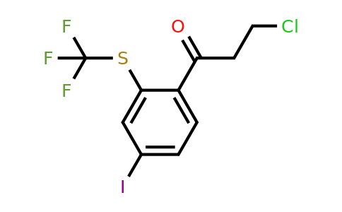 1806697-99-3 | 3-Chloro-1-(4-iodo-2-(trifluoromethylthio)phenyl)propan-1-one