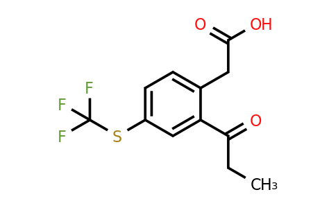 1806701-73-4 | 2-Propionyl-4-(trifluoromethylthio)phenylacetic acid