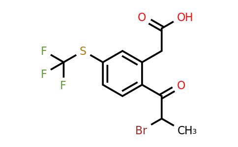 1806701-76-7 | 2-(2-Bromopropanoyl)-5-(trifluoromethylthio)phenylacetic acid