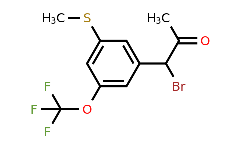 1806704-63-1 | 1-Bromo-1-(3-(methylthio)-5-(trifluoromethoxy)phenyl)propan-2-one