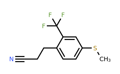 1806704-90-4 | 3-(4-(Methylthio)-2-(trifluoromethyl)phenyl)propanenitrile