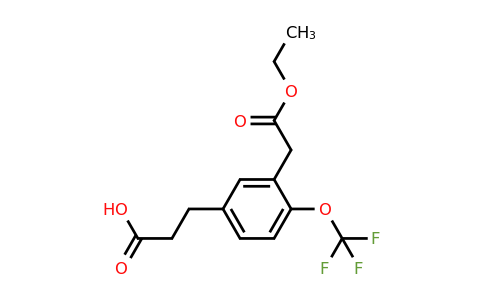 1806705-25-8 | Ethyl 5-(2-carboxyethyl)-2-(trifluoromethoxy)phenylacetate