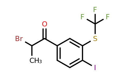 1806706-22-8 | 2-Bromo-1-(4-iodo-3-(trifluoromethylthio)phenyl)propan-1-one