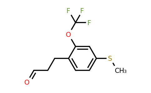 1806707-14-1 | 3-(4-(Methylthio)-2-(trifluoromethoxy)phenyl)propanal