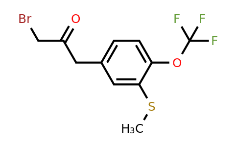 1806708-00-8 | 1-Bromo-3-(3-(methylthio)-4-(trifluoromethoxy)phenyl)propan-2-one