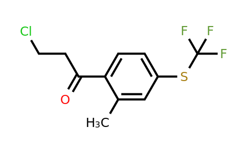1806709-09-0 | 2-(3-Chloropropanoyl)-5-(trifluoromethylthio)toluene