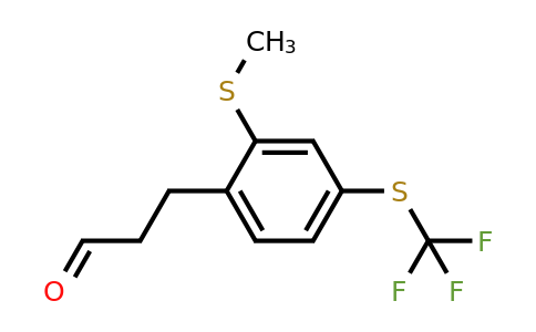 1806709-14-7 | 3-(2-(Methylthio)-4-(trifluoromethylthio)phenyl)propanal