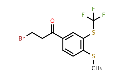 1806709-54-5 | 3-Bromo-1-(4-(methylthio)-3-(trifluoromethylthio)phenyl)propan-1-one