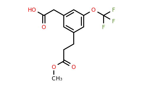 1806709-56-7 | 3-(3-Methoxy-3-oxopropyl)-5-(trifluoromethoxy)phenylacetic acid