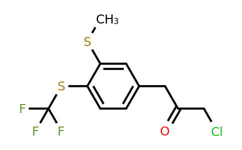 1806709-72-7 | 1-Chloro-3-(3-(methylthio)-4-(trifluoromethylthio)phenyl)propan-2-one
