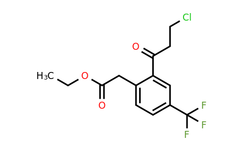 1806709-93-2 | Ethyl 2-(3-chloropropanoyl)-4-(trifluoromethyl)phenylacetate