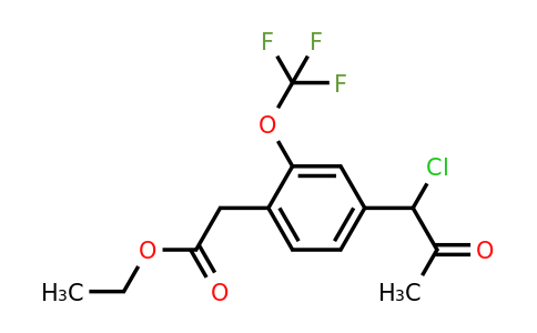 1806711-10-3 | Ethyl 4-(1-chloro-2-oxopropyl)-2-(trifluoromethoxy)phenylacetate