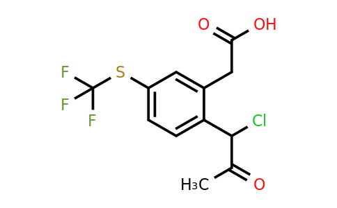 1806711-22-7 | 2-(1-Chloro-2-oxopropyl)-5-(trifluoromethylthio)phenylacetic acid