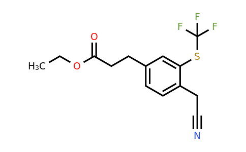 1806711-46-5 | Ethyl 3-(4-(cyanomethyl)-3-(trifluoromethylthio)phenyl)propanoate