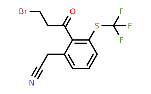 1806711-59-0 | 2-(3-Bromopropanoyl)-3-(trifluoromethylthio)phenylacetonitrile