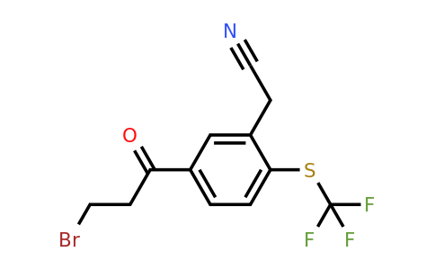 1806711-63-6 | 5-(3-Bromopropanoyl)-2-(trifluoromethylthio)phenylacetonitrile