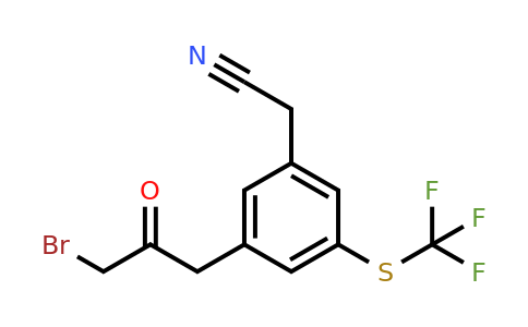 1806711-67-0 | 3-(3-Bromo-2-oxopropyl)-5-(trifluoromethylthio)phenylacetonitrile
