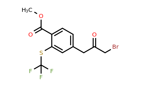 1806712-31-1 | Methyl 4-(3-bromo-2-oxopropyl)-2-(trifluoromethylthio)benzoate