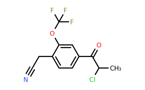 1806713-36-9 | 4-(2-Chloropropanoyl)-2-(trifluoromethoxy)phenylacetonitrile