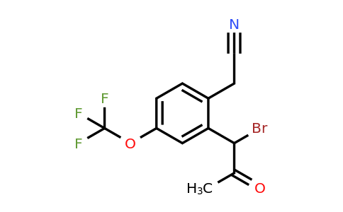 1806713-49-4 | 2-(1-Bromo-2-oxopropyl)-4-(trifluoromethoxy)phenylacetonitrile