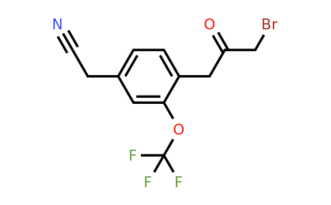 1806713-61-0 | 4-(3-Bromo-2-oxopropyl)-3-(trifluoromethoxy)phenylacetonitrile