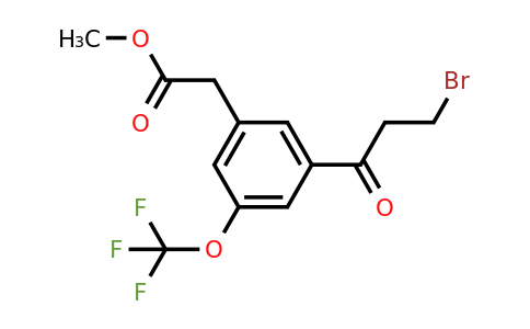 1806715-15-0 | Methyl 3-(3-bromopropanoyl)-5-(trifluoromethoxy)phenylacetate