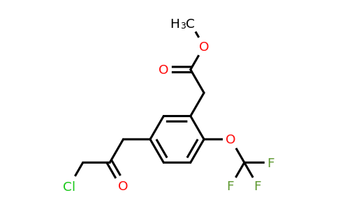 1806715-79-6 | Methyl 5-(3-chloro-2-oxopropyl)-2-(trifluoromethoxy)phenylacetate