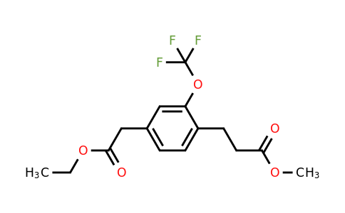 1806716-01-7 | Ethyl 4-(3-methoxy-3-oxopropyl)-3-(trifluoromethoxy)phenylacetate