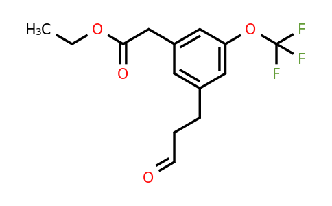 Ethyl 3-(3-oxopropyl)-5-(trifluoromethoxy)phenylacetate