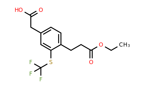 1806716-38-0 | 4-(3-Ethoxy-3-oxopropyl)-3-(trifluoromethylthio)phenylacetic acid