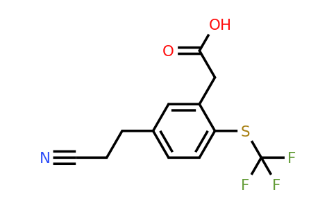 1806716-55-1 | 5-(2-Cyanoethyl)-2-(trifluoromethylthio)phenylacetic acid